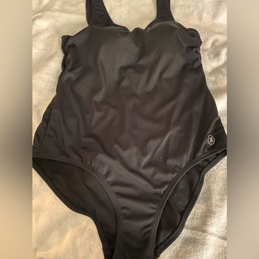 Hurley black one piece swimsuit